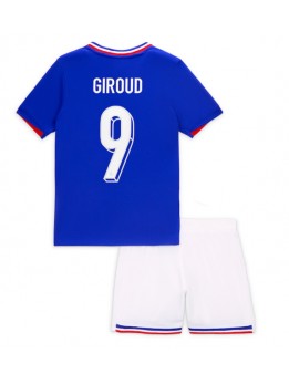 Frankreich Olivier Giroud #9 Heimtrikotsatz für Kinder EM 2024 Kurzarm (+ Kurze Hosen)